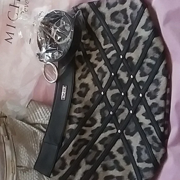 Miche demi base  golden bronze shell leopard shell long crossbody strap+braided - Picture 13 of 16